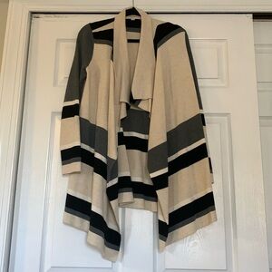 Stripped shawl cardigan